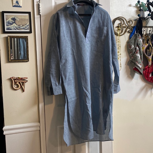 Men’s collared button down kaftan - Picture 1 of 2